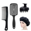 Black Color Afro Comb Brush Distributors for Long Curly Wave Hair, Fine and Thick